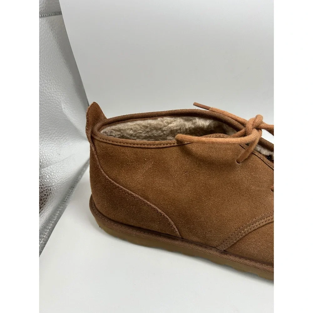 UGG Neumel Chukka Boots Mens Size 12 Chestnut Suede Shearling Lined Shoes